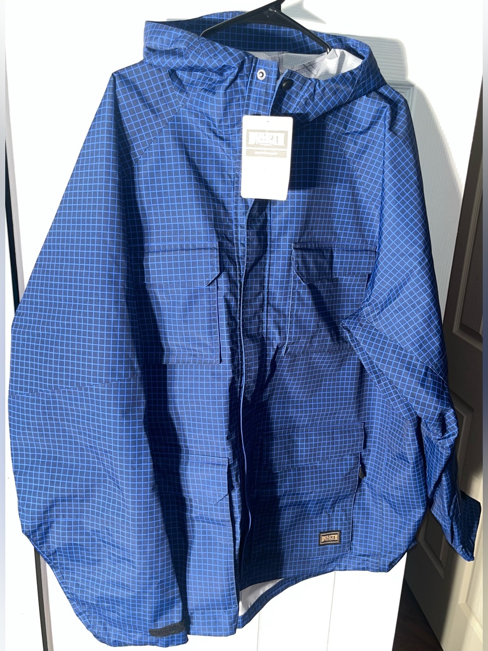 $129 Duluth’s Men’s 2XL Tall No-Rainer Waterproof Rain Jacket New With Tags Blue